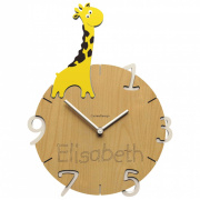 Dětské hodiny Dětské hodiny CalleaDesign žirafa 42cm (možnost vlastního jména)