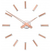 Nástěnné hodiny Designové nalepovací hodiny Future Time FT9600CO Modular copper 60cm