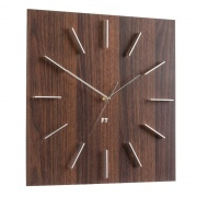 NÁSTĚNNÉ A STOLNÍ HODINY Designové nástěnné hodiny Future Time FT1010WE Square dark natural brown 40cm