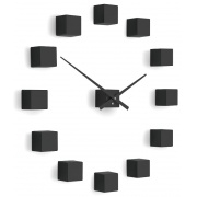 NÁSTĚNNÉ A STOLNÍ HODINY Designové nástěnné nalepovací hodiny Future Time FT3000BK Cubic black