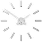 NÁSTĚNNÉ A STOLNÍ HODINY Designové nalepovací hodiny Future Time FT9600SI Modular chrome 60cm