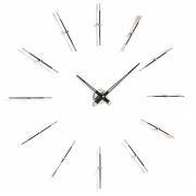 Nalepovací hodiny Designové nástěnné hodiny Nomon Merlin 12i black 110cm