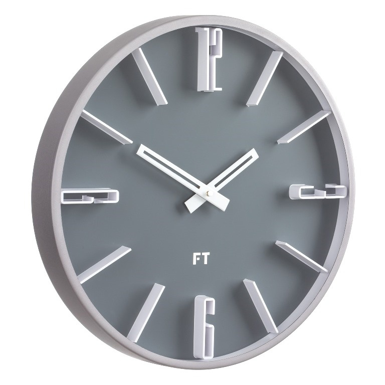 Designové nástěnné hodiny Future Time FT6010GY Numbers 30cm - doprava ZDARMA!