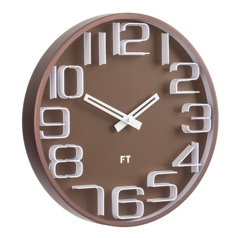 Designové nástěnné hodiny Future Time FT8010BR Numbers 30cm - doprava ZDARMA!
