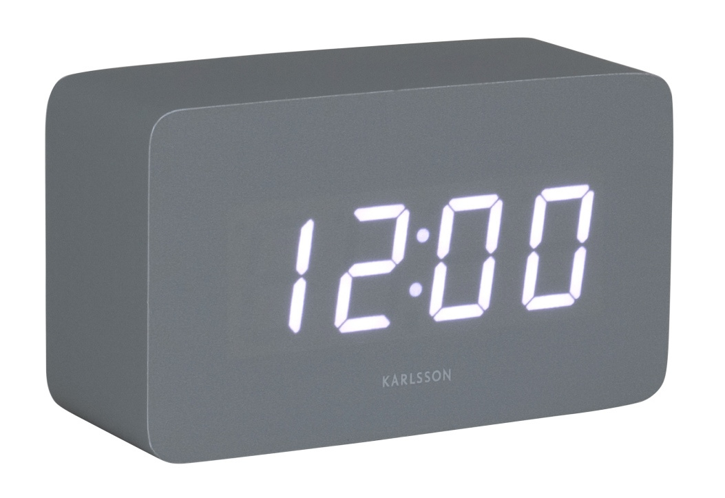 Designové LED hodiny s budíkem 5983GY Karlsson 10cm